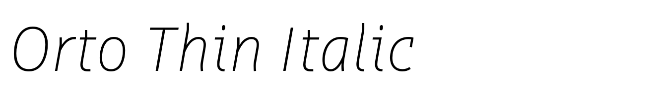 Orto Thin Italic